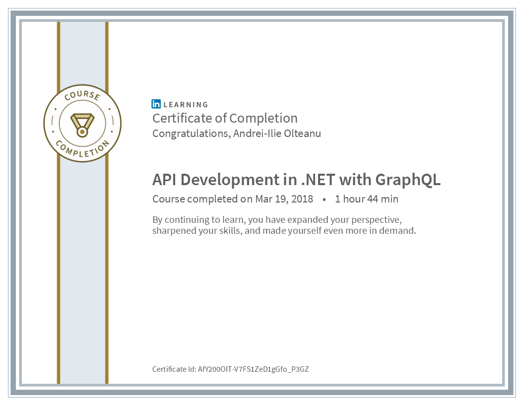 Certificate Api Development In Dot Net With Graphql image