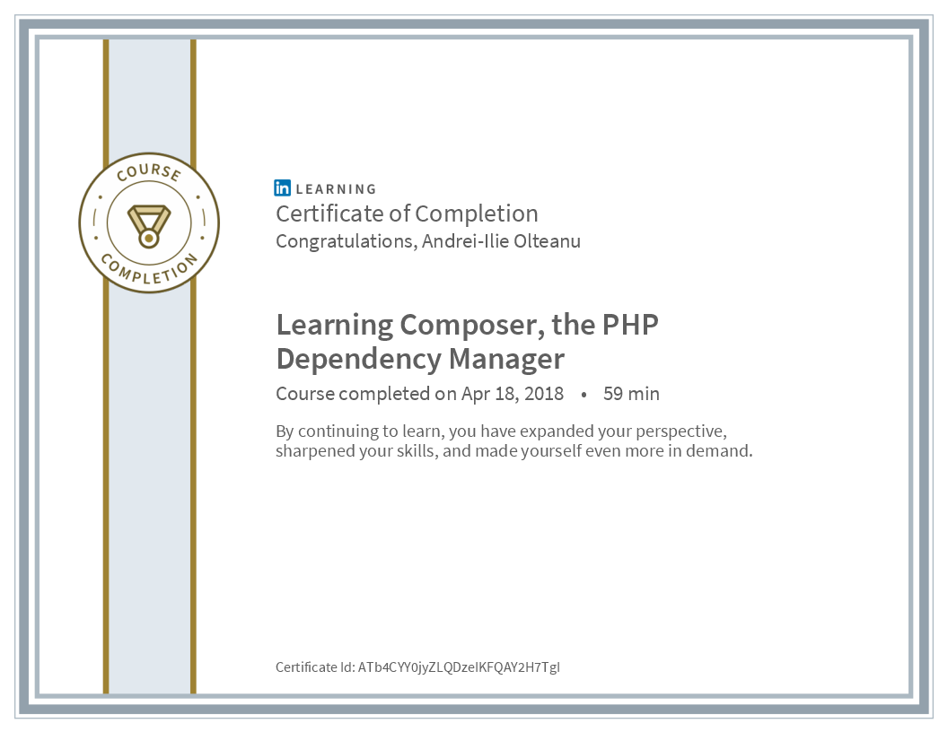 Certificate Learning Composer The Php Dependency Manager image