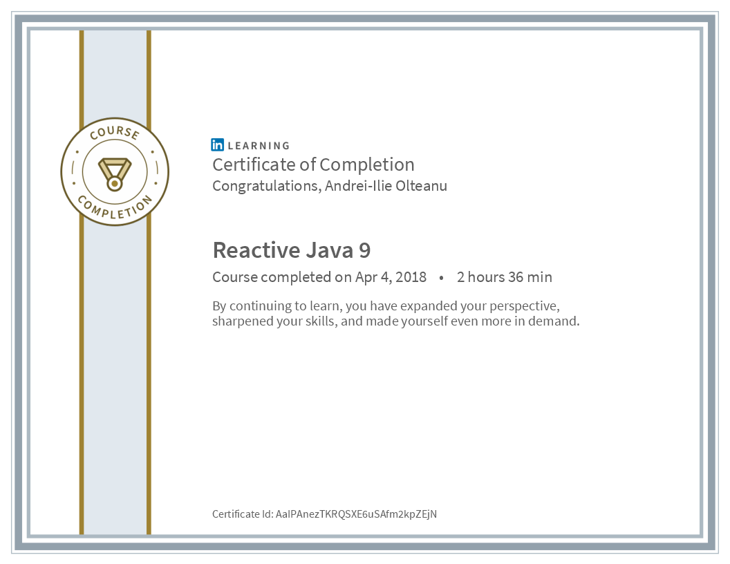 Certificate Reactive Java 9 image